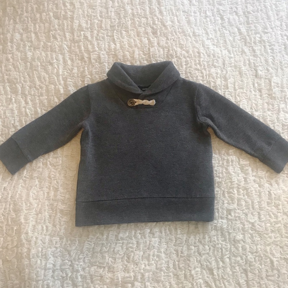Baby Gap charcoal grey mock neck sweatshirt 12-18m